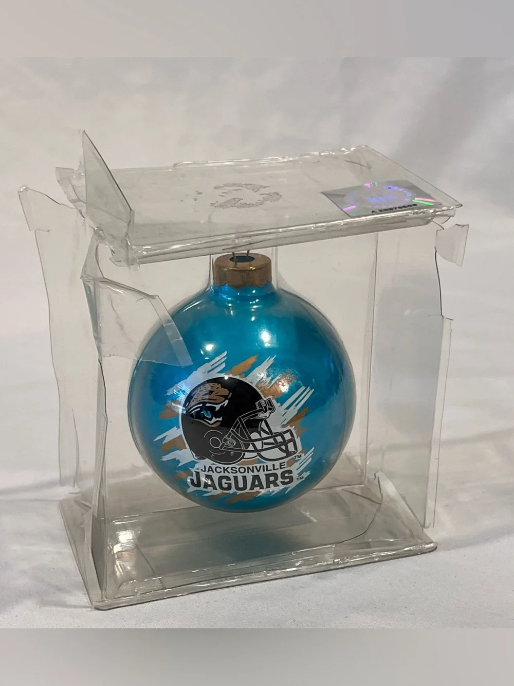 Jacksonville Jaguars NFL Glass Ball Christmas Ornament Boxed